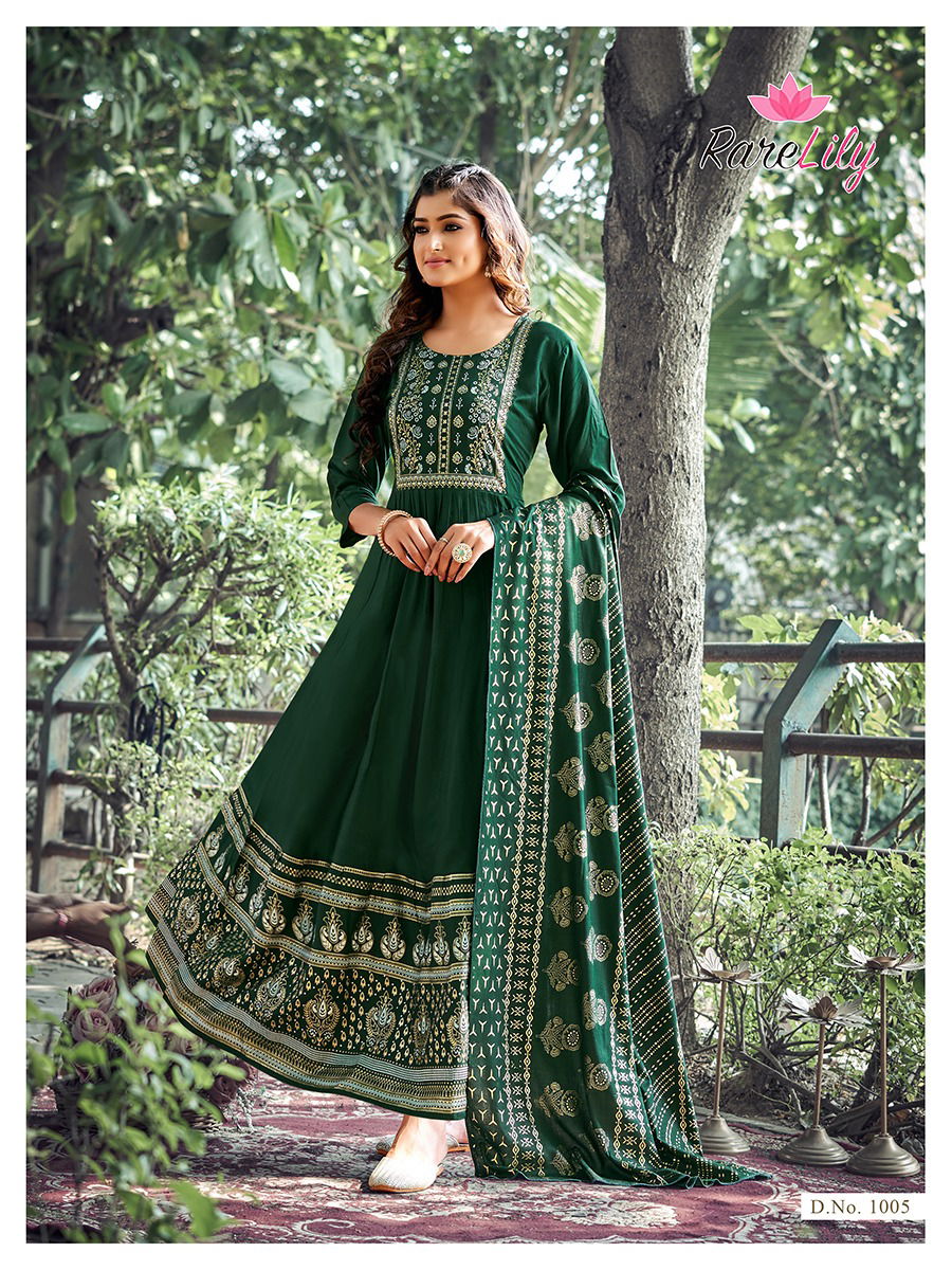 Rare Lily Avantika Vol 1 Heavy Printed Kurti With Dupatta Catalog
